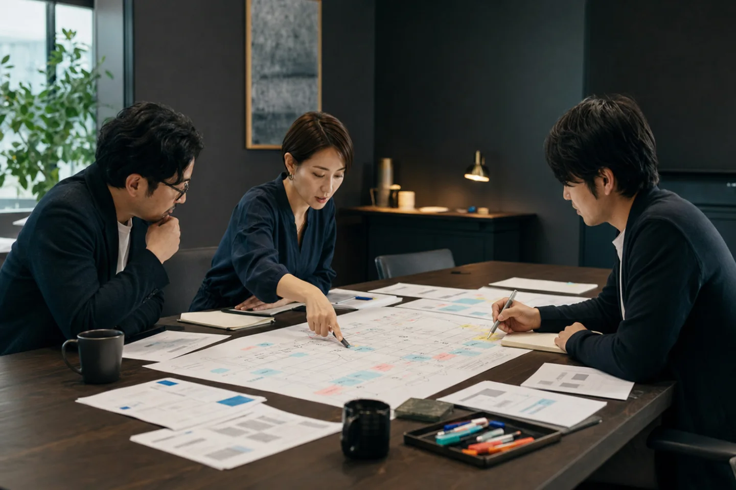 事業課題を可視化し、優先順位と実装方針を整理するプロジェクトチーム